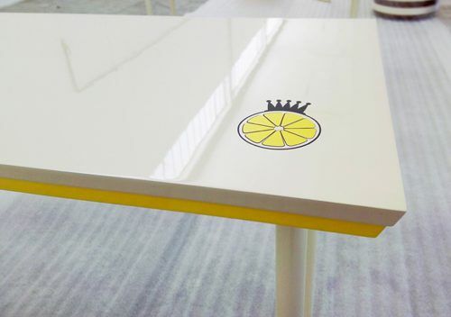 Detalhe de Peça de mobiliário personalizada para a marca Lemon Jelly